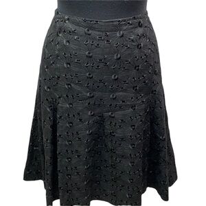 Ann Klein Eyelet Skirt Black